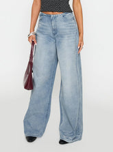 Bowe Low Rise Wide Leg Jeans Blue